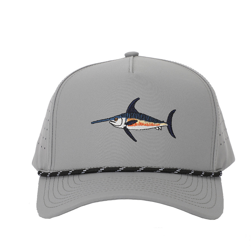 Bar Jacks Gray Swordfish Performance Snapback Hat