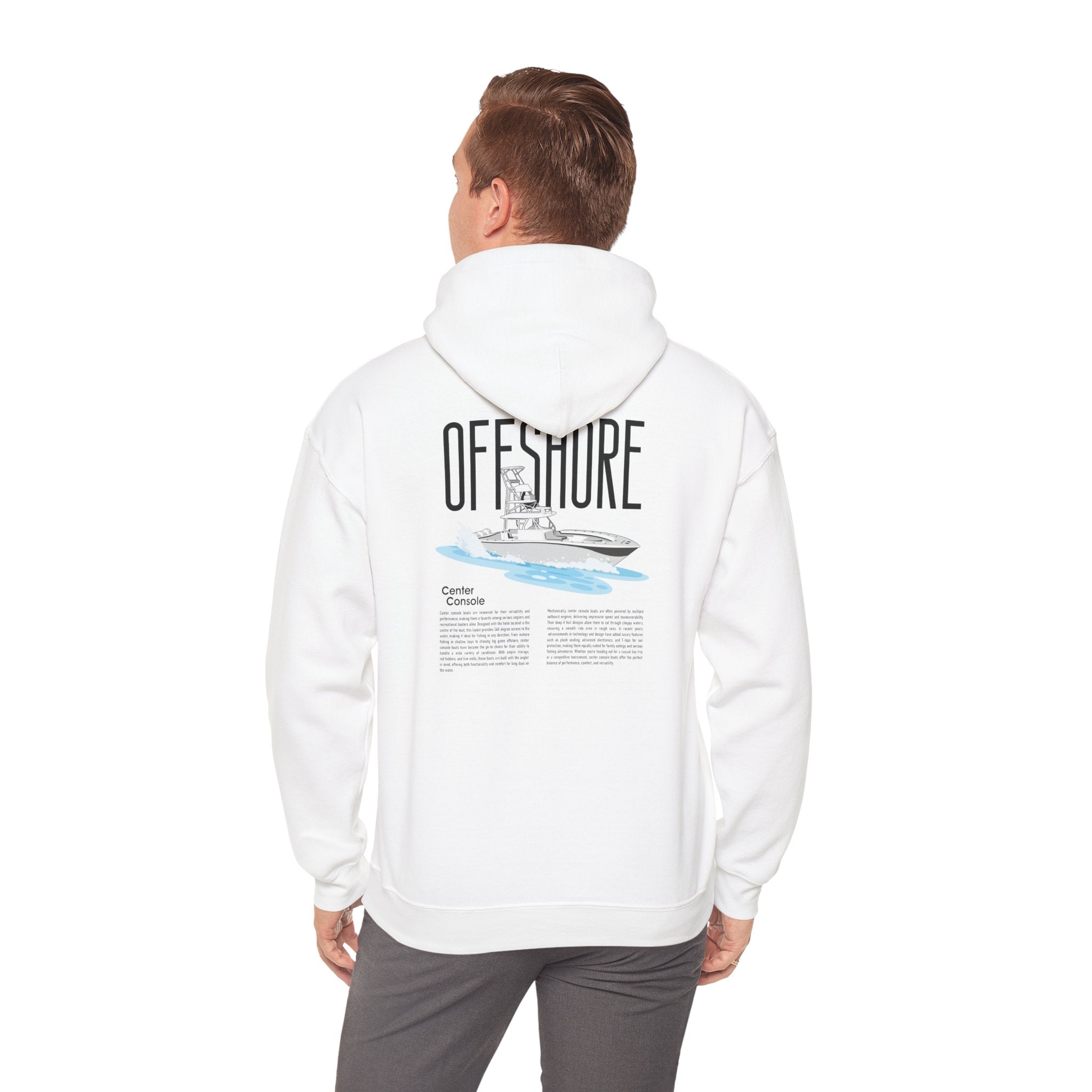 Offshore Fishing Center Console Premium Sweatshirt Hoodie