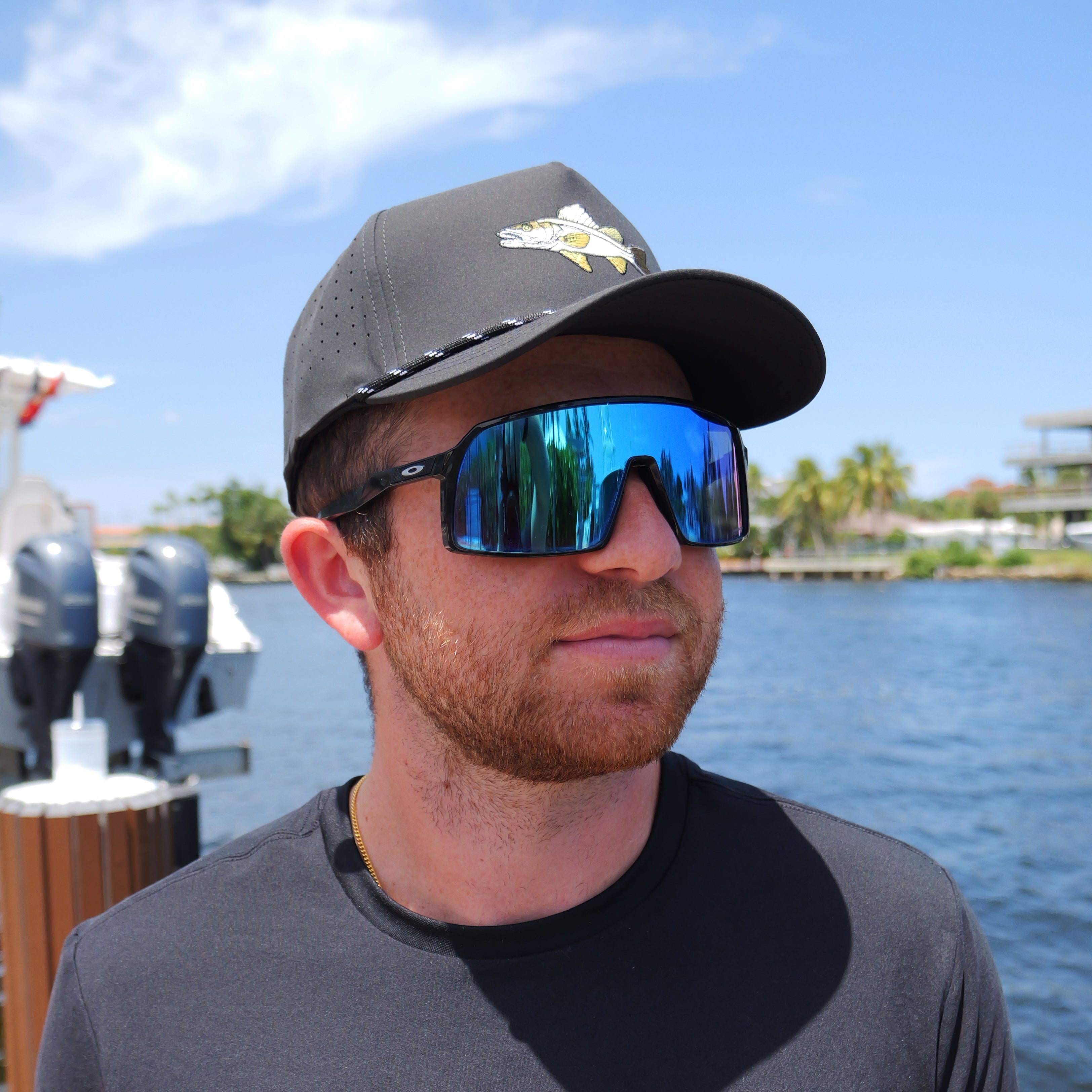 Bar Jacks Black Snook Performance Snapback Hat