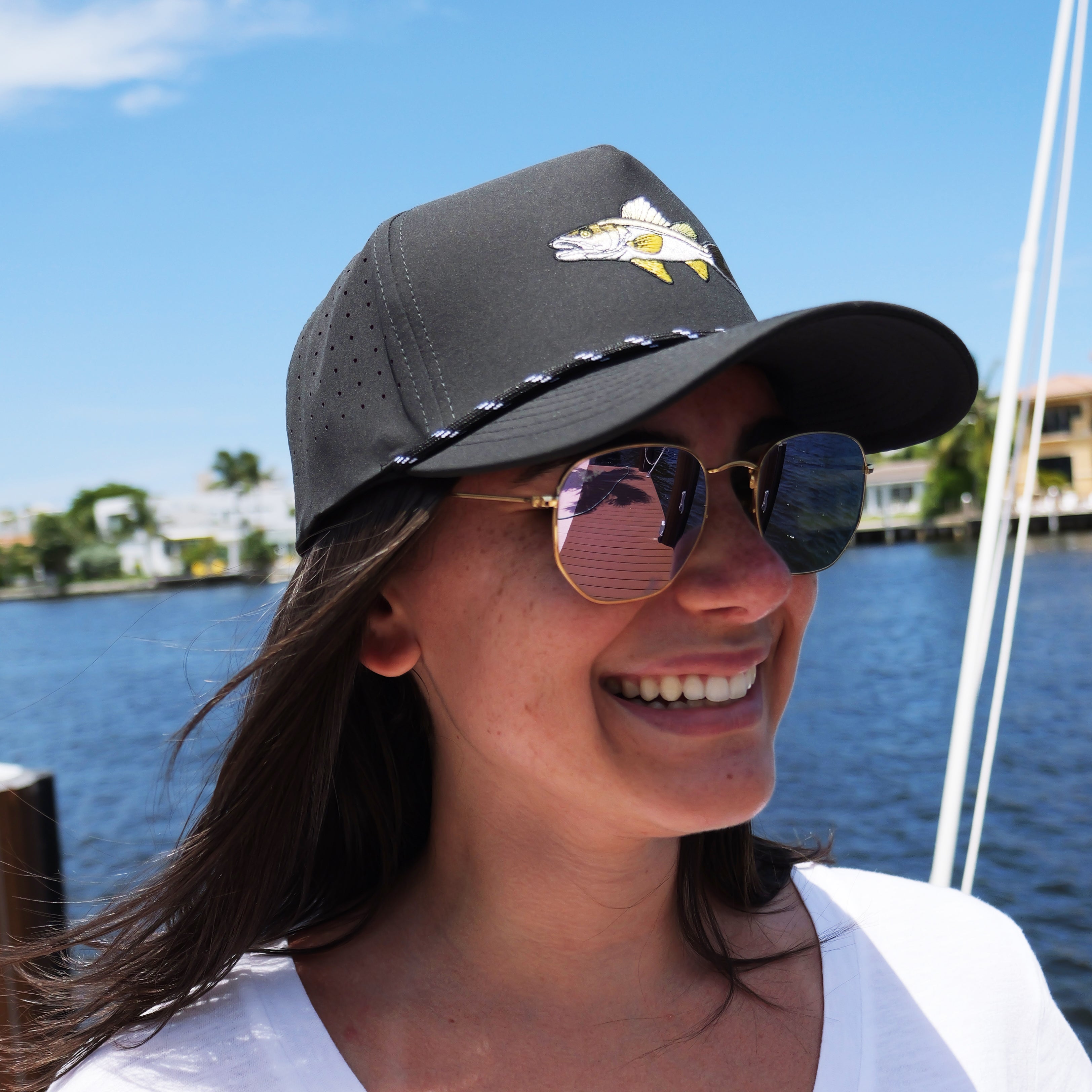 Bar Jacks Black Snook Performance Snapback Hat