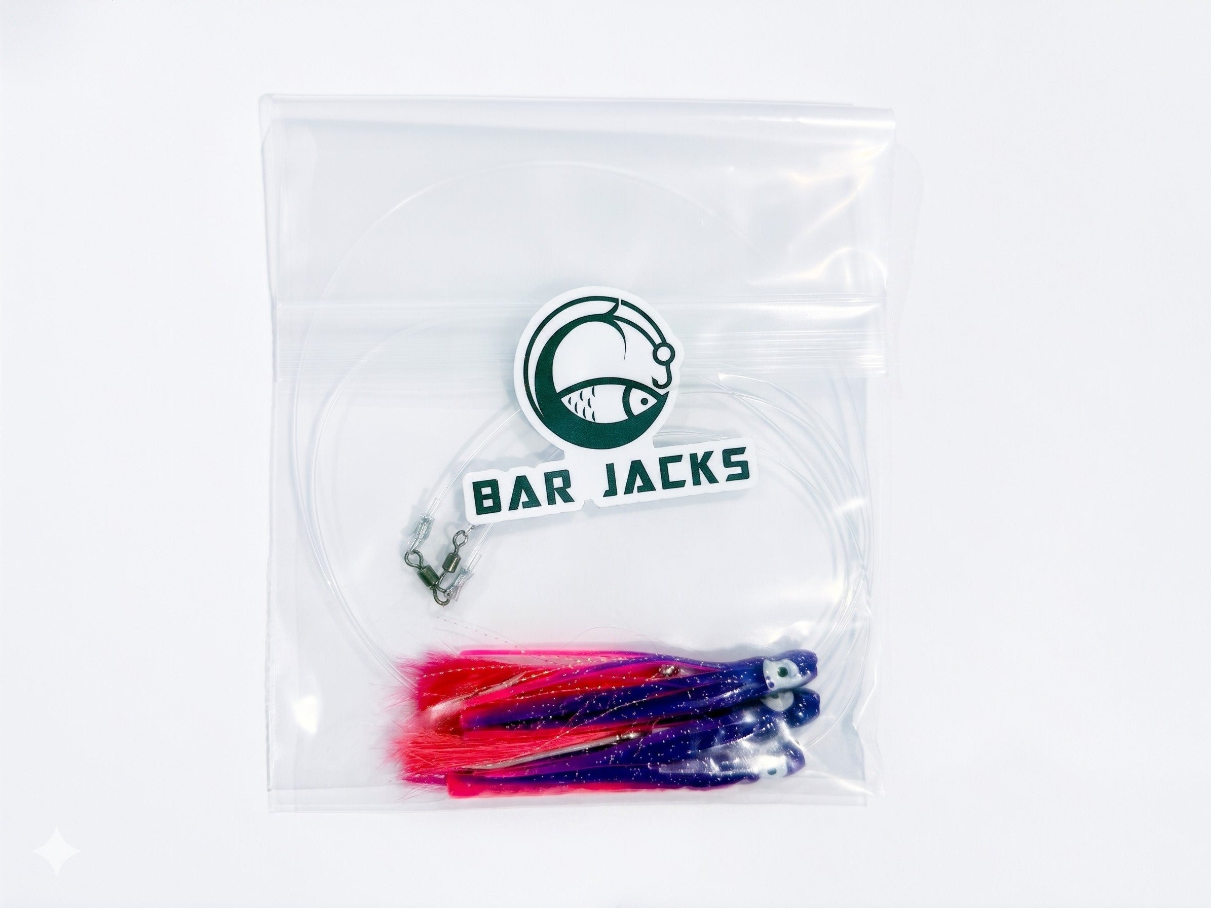 Mahi Pink Phantom Daisy Chain Squid Lure – 3-Hook Offshore Trolling Rig | Bar Jacks